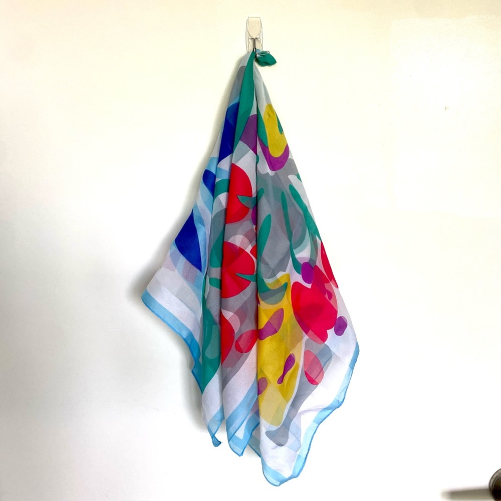 Sheer floral scarf
